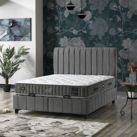 Armis Aliza Antrasit 180 x 200 cm Yatak Baza Başlık Seti