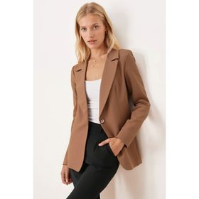 Armonika ARM-20K001020 Kadın Camel Tek Düğmeli Ceket