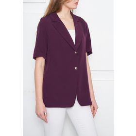 Armonika ARM-23Y001034 Mor Kadın Kısa Kol İki Düğmeli Oversize Blazer Ceket