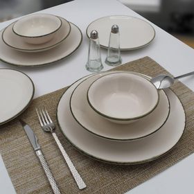 Arna Porselen 24 Parça 6 Kişilik Çağla Yemek Takımı