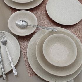 Arna Porselen Arna 24 Parça 6 Kişilik Simli Taş Yemek Takımı