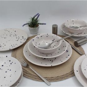 Arna Porselen Point Kobalt 8 Parça 2 Kişilik Yemek Takımı