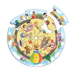 Arnas Toys 5166 Funny World Eğitici Dünya Puzzle 24 Parça Karton Puzzle