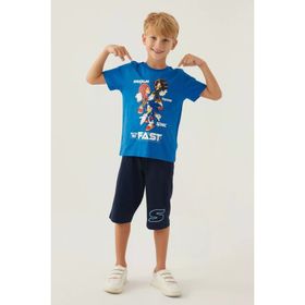 Arnetta 16983 Sonic Cobalt Kısa Kol Erkek Çocuk Pijama Takımı