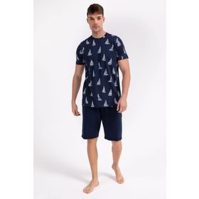Arnetta 1993 Lacivert Sailor Erkek Çocuk Bermuda Pijama Takımı