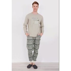 Arnetta 2303 Make A Wish Açık Haki Erkek Pijama Takımı