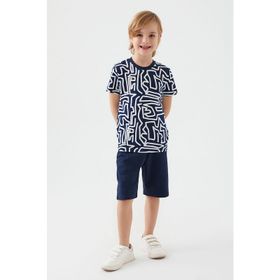 Arnetta 2506 Maze Lacivert Erkek Çocuk Bermuda Pijama Takımı