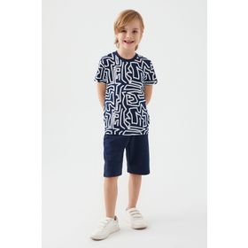 Arnetta 2506 Maze Lacivert Erkek Çocuk Bermuda Pijama Takımı