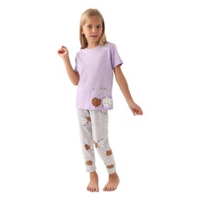 Arnetta 2884 Lila Kısa Kol Kız Çocuk Pijama Takımı