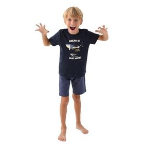 Arnetta 2995 Lacivert Erkek Çocuk Bermuda Pijama Takımı