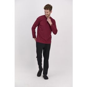 Arnetta Basic Koyu Kırmızı Erkek Uzun Kol Pijama Takımı