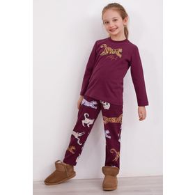 Arnetta Grateful Mor Uzun Kol Kız Çocuk Pijama Takım