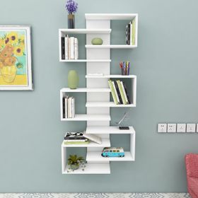 Arnetti Beyaz Lotus Kitaplık ve Duvar Rafı