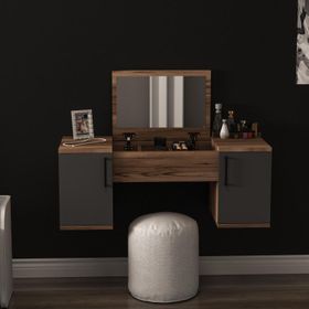 Arnetti Mercan Lidya Antrasit Makyaj Masası