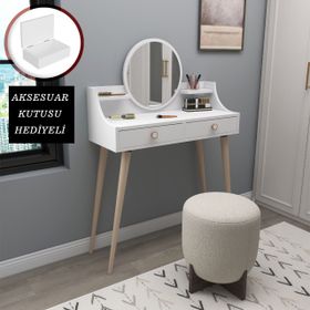 Arnetti Roys Beyaz Makyaj Masası
