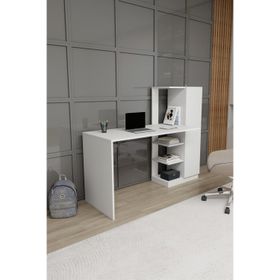 Arnetti Yağız Beyaz Dolaplı Çalışma Masası