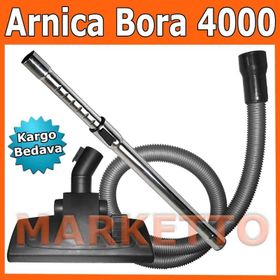 Arnica Bora 3000 4000 5000 Süpürge Çelik Telli Hortumu Turbo Orjinal Emici Başlık Teleskopik Boru