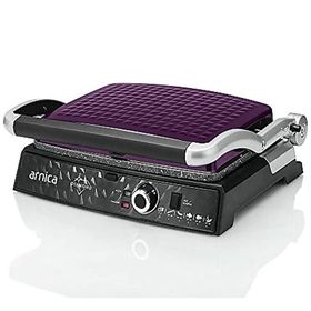 Arnica GH26250 Diamond 2000 W 6 Adet Pişirme Kapasitesi Granit Izgara ve Tost Makinesi Mürdüm