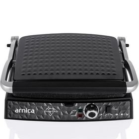 Arnıca GH26251 Diamond Granit Izgaralı Siyah Tost Makinesi