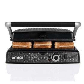 Arnıca GH26251 Diamond Granit Izgaralı Siyah Tost Makinesi