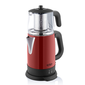 Arnica IH33204 Kırmızı Demli Stil Cam Çay Makinesi