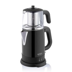 Arnica IH33205 Siyah Demli Stil Cam Çay Makinesi