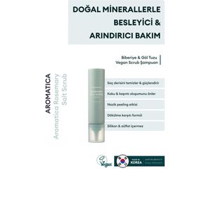 Aromatica 300 gr Rosemary Salt Scrub Shampoo Biberiye Göl Tuzu Vegan Scrub Şampuan