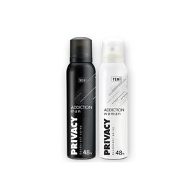 Aromel Privacy 150 ml Erkek Deodorant + Privacy 150 ml Kadın Deodorant Set
