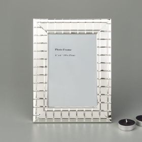Arow 10x15 cm Silver Metal Çizgili Fotoğraf Çerçevesi