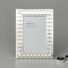Arow 10x15 cm Silver Metal Çizgili Fotoğraf Çerçevesi