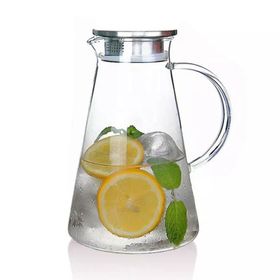 Arow 1600 ml Gusto Metal Kapaklı Cam Sürahi