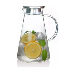 Arow 1600 ml Gusto Metal Kapaklı Cam Sürahi
