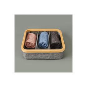 Arow 30x30 cm Gri 3 Bölmeli Katlanabilir Sepet