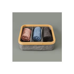 Arow 30x30 cm Gri 3 Bölmeli Katlanabilir Sepet