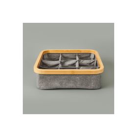 Arow 30x30 cm Gri 9 Bölmeli Katlanabilir Sepet