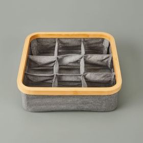 Arow 30x30 cm Gri 9 Bölmeli Katlanabilir Sepet