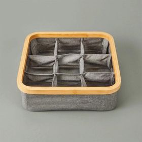Arow 30x30 cm Gri 9 Bölmeli Katlanabilir Sepet