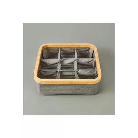 Arow 30x30 cm Gri 9 Bölmeli Katlanabilir Sepet