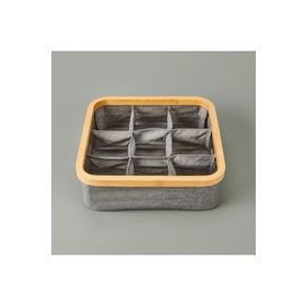 Arow 30x30 cm Gri 9 Bölmeli Katlanabilir Sepet