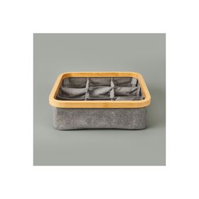 Arow 30x30 cm Gri 9 Bölmeli Katlanabilir Sepet
