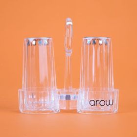 Arow 7 cm Şeffaf Akrilik Tuzluk Seti