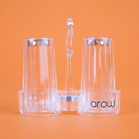 Arow 7 cm Şeffaf Akrilik Tuzluk Seti