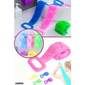 Arsimo 70 cm Çift Taraflı Silikon Banyo Sırt Lif Kesesi