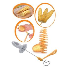 Arsimo Çubukta Patates Cips Yapma Spiral Patates Dilimleyici Aparat
