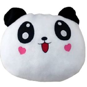 Arsimo Panda Figürlü Kalp Yanaklı Sevimli Peluş Yastık Minnoş Yavru Panda Tasarımlı Dekoratif Yastık