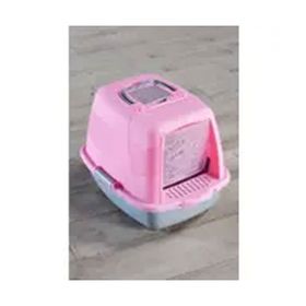 Arspolo Pembe Kedi Figürlü Kapalı Kedi Tuvaleti