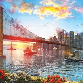 Art 1000 Parça New York'ta Günbatımı Puzzle