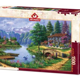 Art 1500 Parça Göl Köy Puzzle