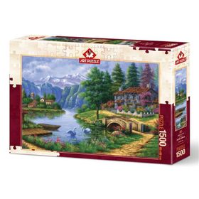 Art 1500 Parça Göl Köy Puzzle
