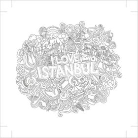 Art 40x40 cm Mandala I Love İstanbul Tuval